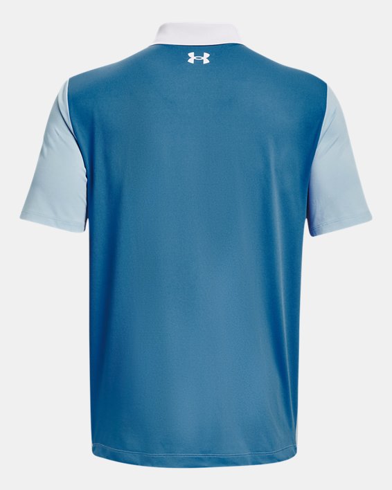 เสื้อโปโล UA Performance 3.0 Colorblock สำหรับผู้ชาย in Blue image number 5